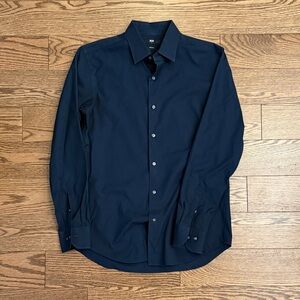 Uniqlo Dark Blue Men's Dress Shirt